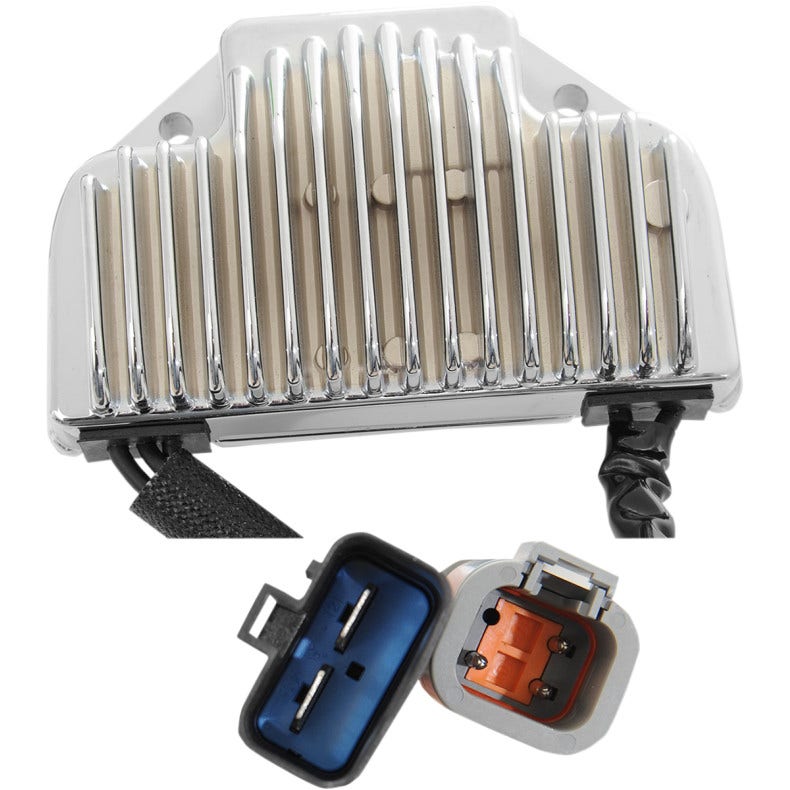 Drag Premium Solid State Chrome Voltage Regulator Harley 04-05 Dyna Rep 74631-04