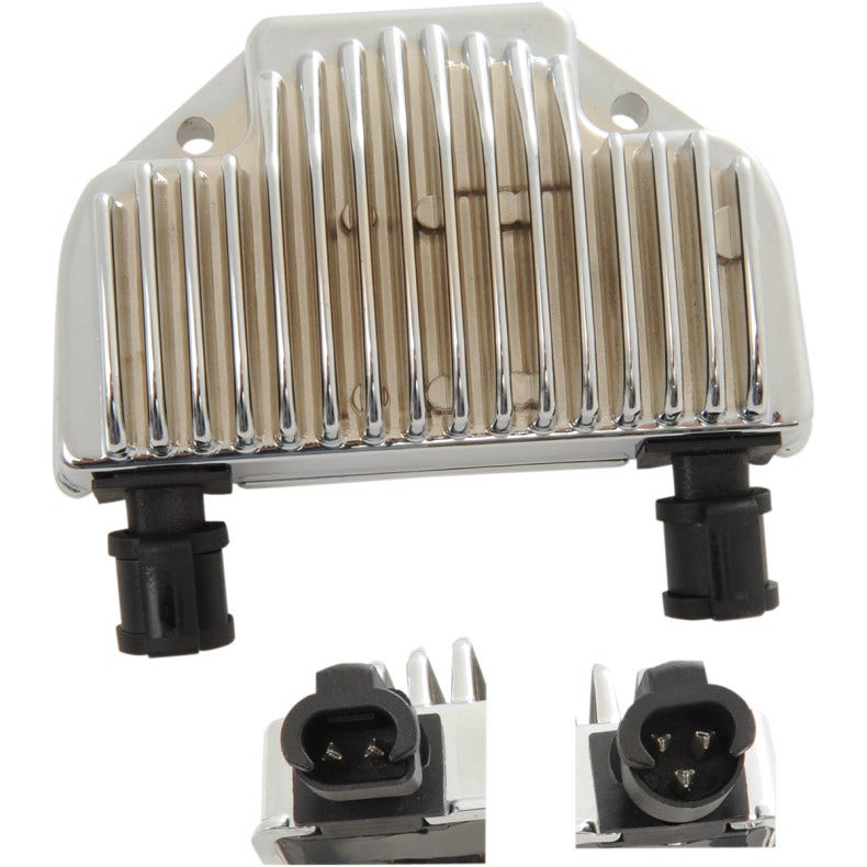 Drag Premium Solid State Chrome Voltage Regulator Harley 08-17 Dyna Rep 74631-08