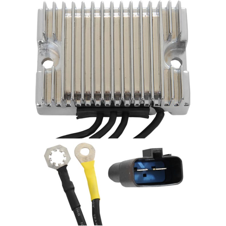 Drag Premium Solid State Chrome Voltage Regulator Harley 00-03 Dyna 74518-99A