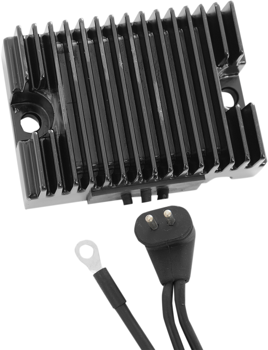 Drag Solid State Black Voltage Regulator Harley 84-88 Evo Big Twin Rep 74513-82