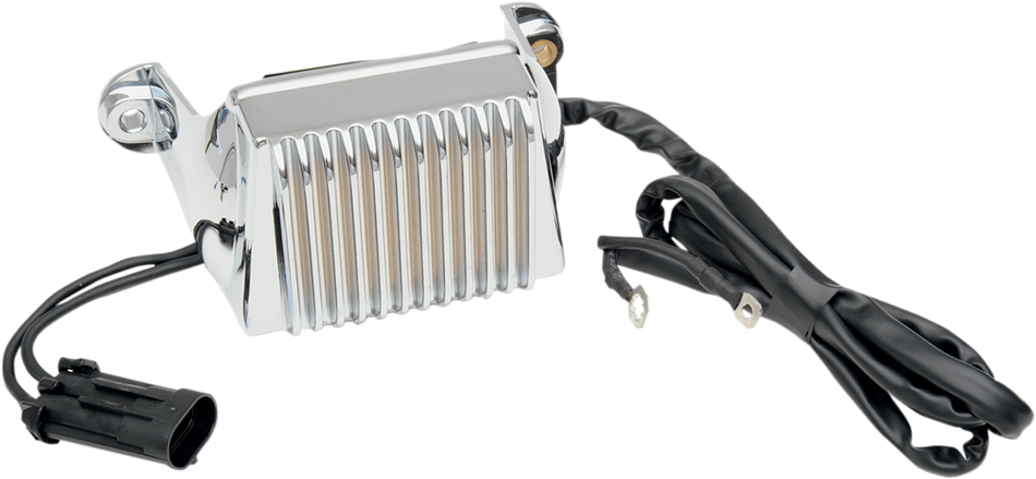 Drag Solid State Chrome Voltage Regulator Harley Touring 02-03 Repl 74505-02