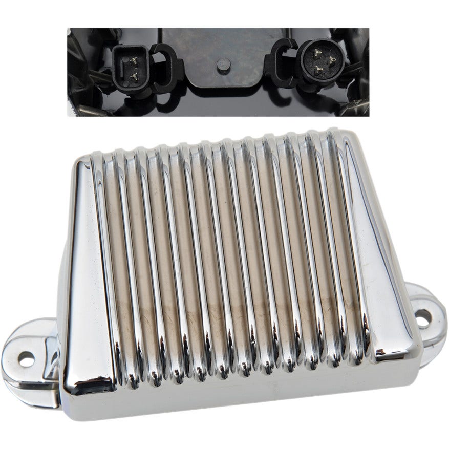 Drag Solid State Chrome Voltage Regulator Harley Touring 06-08 Repl 74505-06