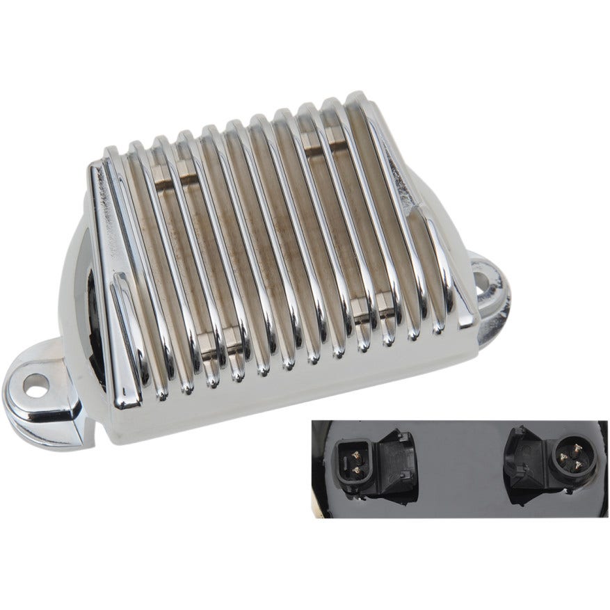 Drag Solid State Chrome Voltage Regulator Harley Touring 09-15 Repl 74505-09