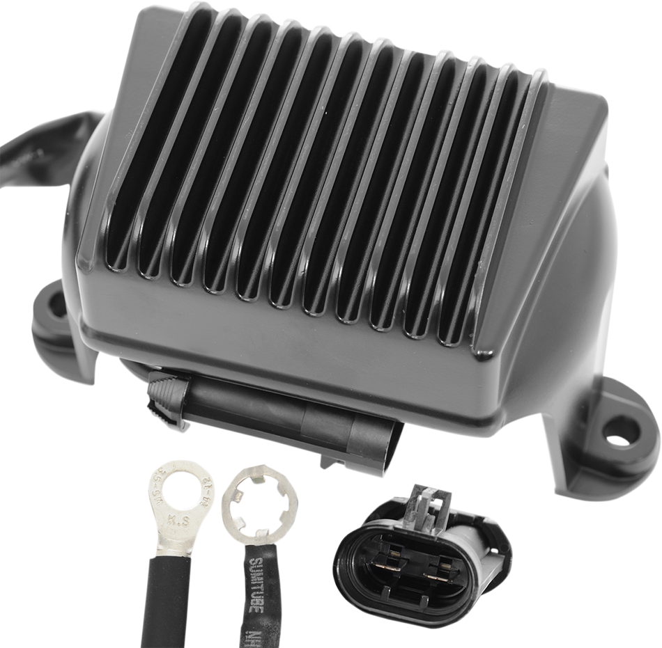 Drag Solid State Black Voltage Regulator Harley Touring 02-03 Repl 74505-02
