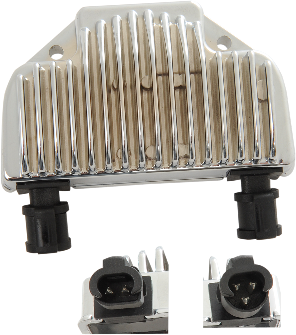 Drag Solid State Chrome Voltage Regulator Harley 08-15 Dyna FXD/WG Repl 74631-08