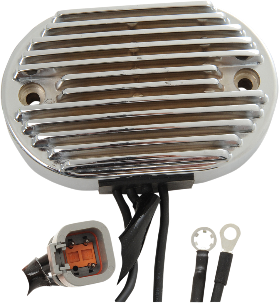 Drag Solid State Chrome Voltage Regulator Harley 01-06 Softail Repl 74540-01