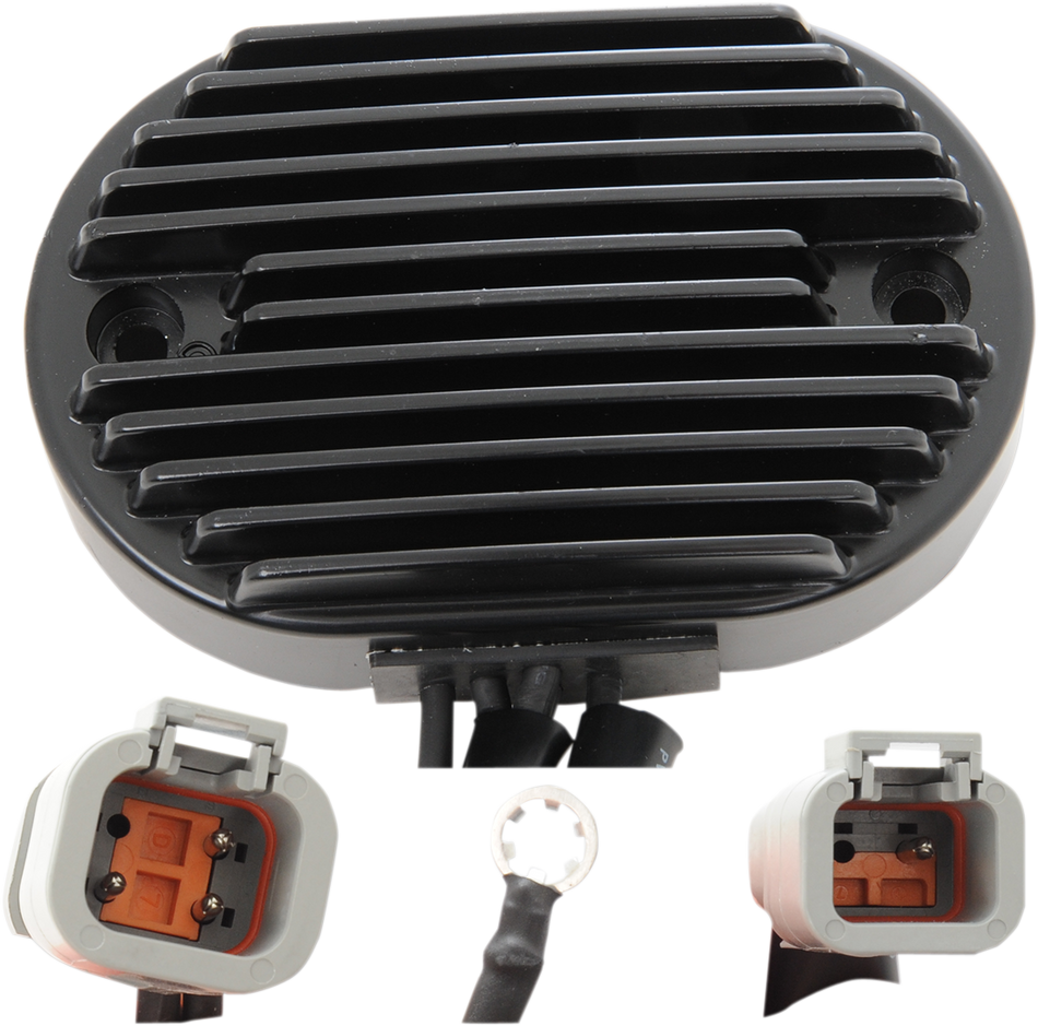 Drag Solid State Black Voltage Regulator Harley 2007 Softail Repl 74540-07
