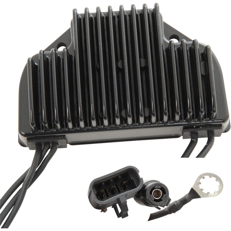 Drag Solid State Black Voltage Regulator Harley 02-07 V-Rod Repl 74494-02
