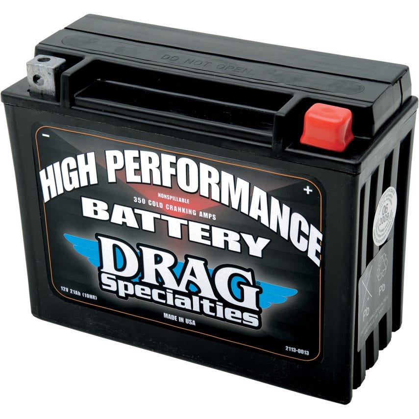 Drag Specialties High Performance 350 CCA Cold Cranking Amps Battery 24H Harley