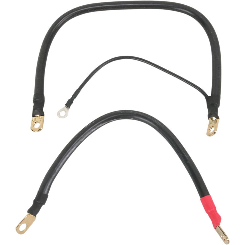 Terry Components 4 Gauge Complete Battery Cable Kits Harley 07 FLHT w/ Aux Wire