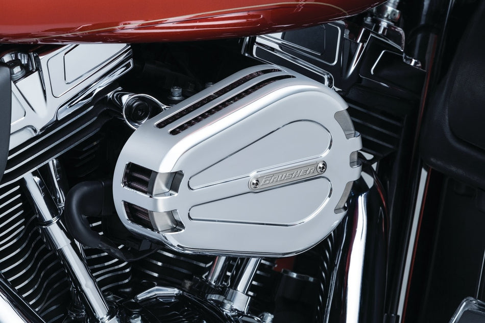 Kuryakyn Crusher 9935 Chrome  Maverick Air Cleaner Intake Filter Harley FL 17-Up