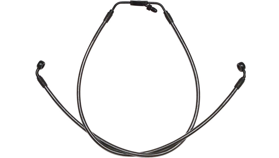 Magnum Braided No-ABS Lower Brake Line Black Pearl for Harley 22-23 FXLRS/T XLCX