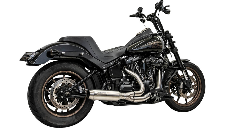 Bassani Xhaust 2-Into-1 Exhaust W/ Super Bike Muffler 4 Harley 18-24 Dyna