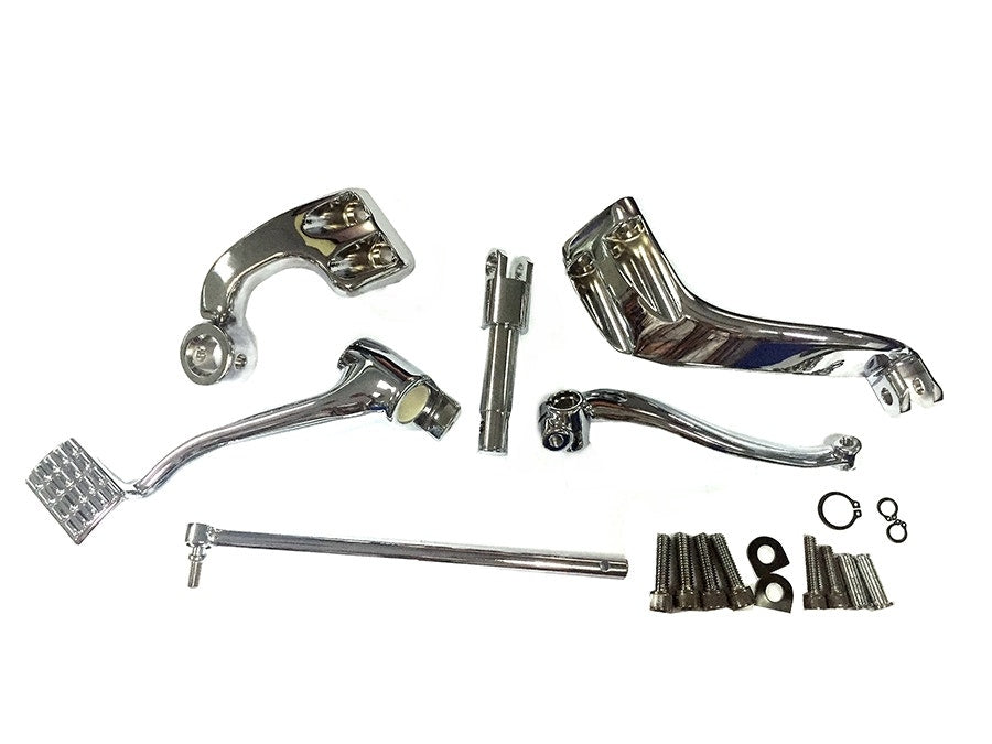 Chrome 3" Extension Mid Control Kit Bobber Chopper Harley Sportster XL 14-Up