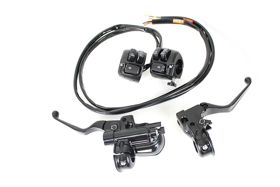 V-Twin Black Handlebar Control Kit with Switches Harley Sportster XL 07-13