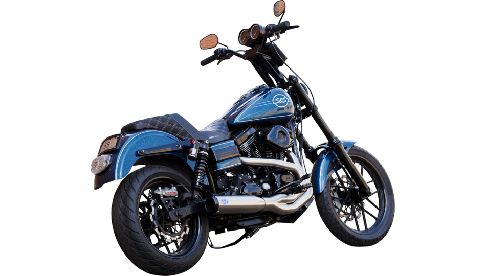 S&S Qualifier 2:1 Brushed Steel Exhaust System 4 Harley 06-07 Dyna Models
