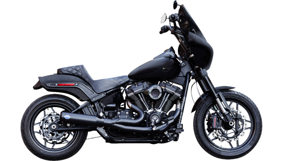 S&S 2-into-1 Qualifier Black Exhaust System 2 into 1 4 Harley 18-24 Dyna