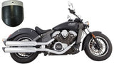 Tab Performance Long 4" Chrome Slip On Muffler Indian Scout 15-Up