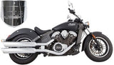 Tab Performance Long 4" Chrome Slip On Muffler Indian Scout 15-Up