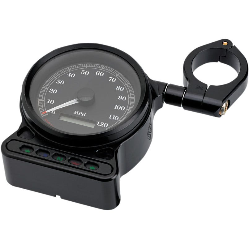 Joker Black Anodized Side Mount Speedo Relocation Bracket Harley XL 95-14 39MM