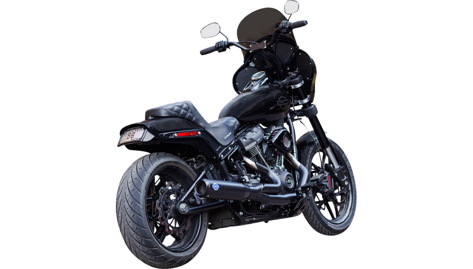 S&S 2-into-1 Qualifier Black Exhaust System 2 into 1 4 Harley 18-24 Dyna