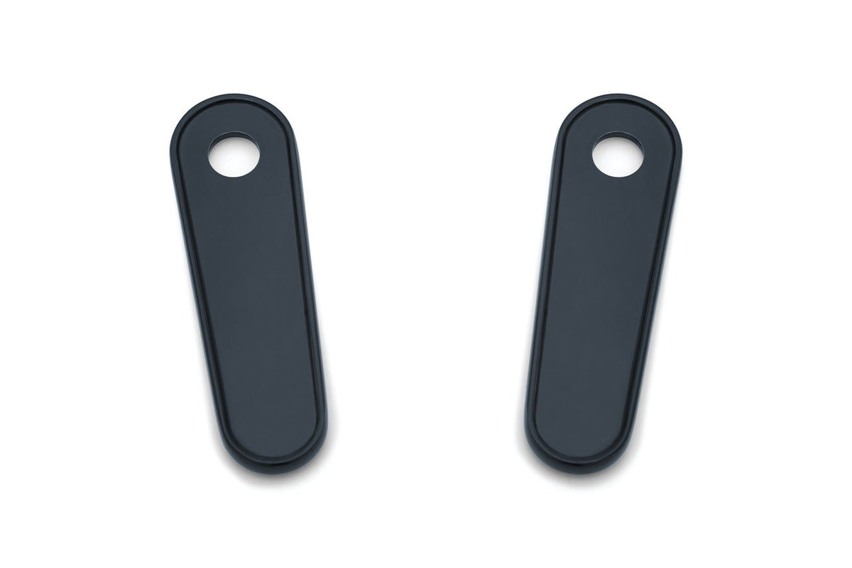 Kuryakyn Gloss Black Passenger Board Block Off Plates for '93-'18 FLH/T Touring & Trike