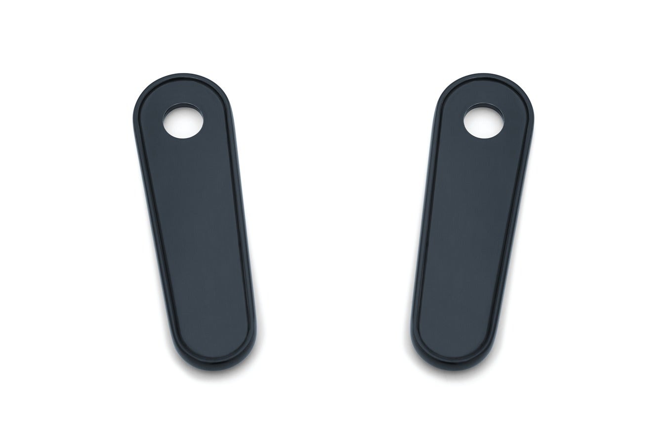 Kuryakyn Gloss Black Passenger Board Block Off Plates for '93-'18 FLH/T Touring & Trike