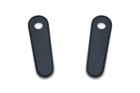 Kuryakyn Gloss Black Passenger Board Block Off Plates for '93-'18 FLH/T Touring & Trike