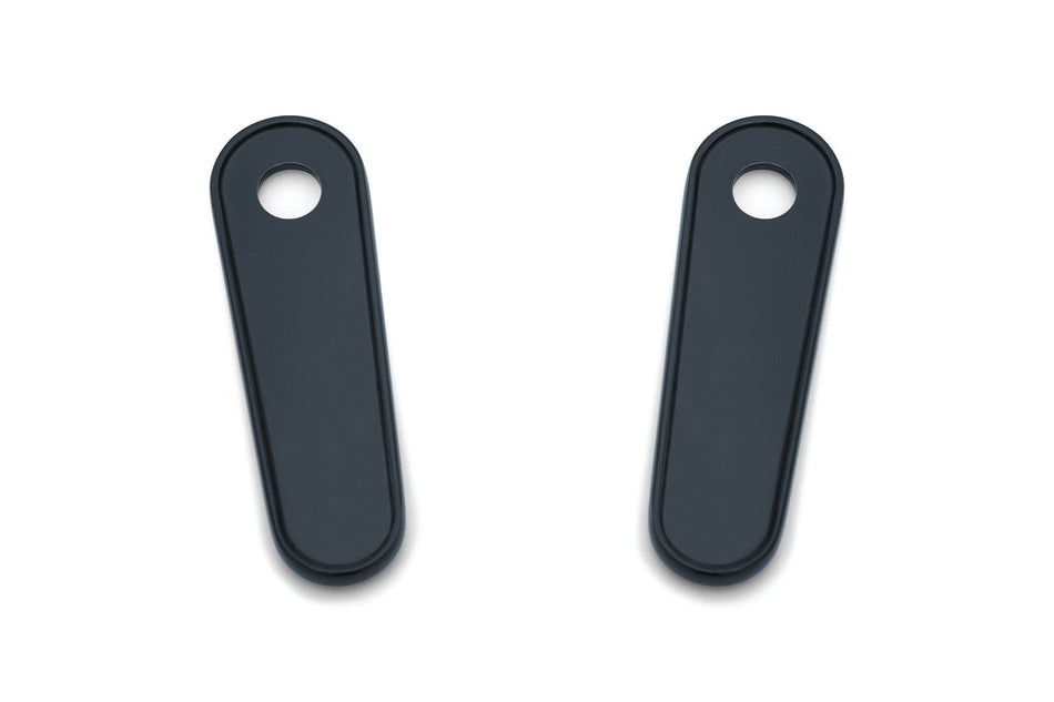 Kuryakyn Gloss Black Passenger Board Block Off Plates for '93-'18 FLH/T Touring & Trike