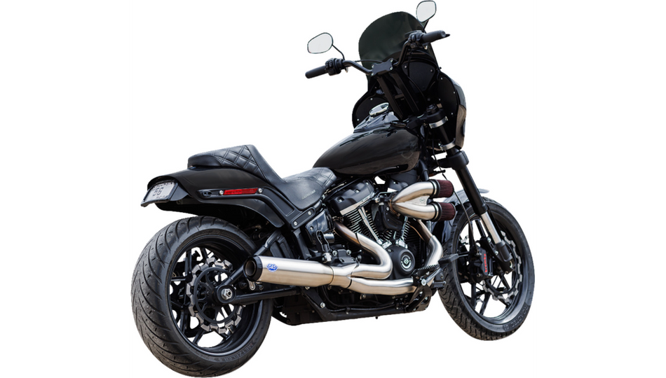 S&S 2-into-1 Qualifier Silver Exhaust System 2 into 1 4 Harley 18-24 Dyna