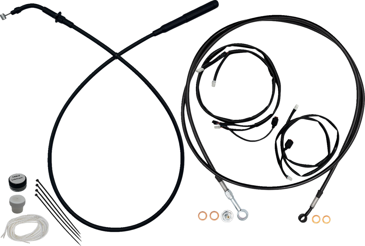 FBI EZ Install Upper Clutch Kit - Full Length for 2015-2026 H-D Touring - FLH/X '23-'26 / Black / 16"