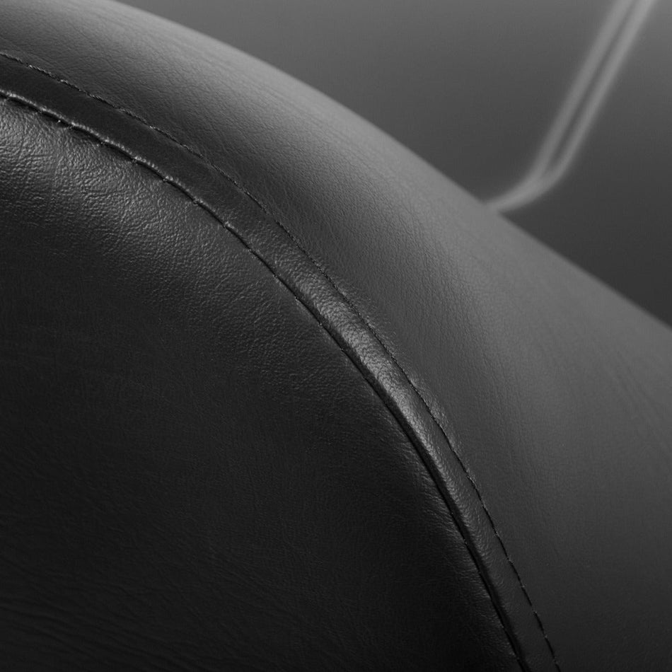 Hogworkz Chopped Tour Pack Full Backrest Black Hardware for Harley FLH '97-'24