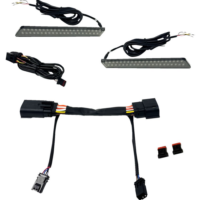 Custom Dynamics Dual Color LED Saddlebag Latch Lightz 4 Harley 23-24 FLH