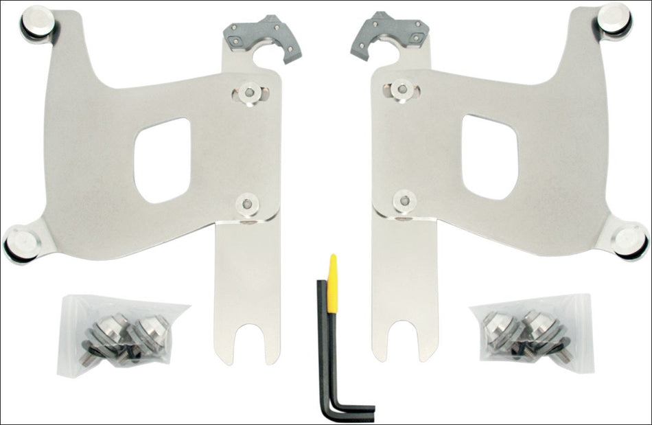 Memphis Shades Polished Trigger Lock Mounting Kits Bullet Fairing Harley FLST/C
