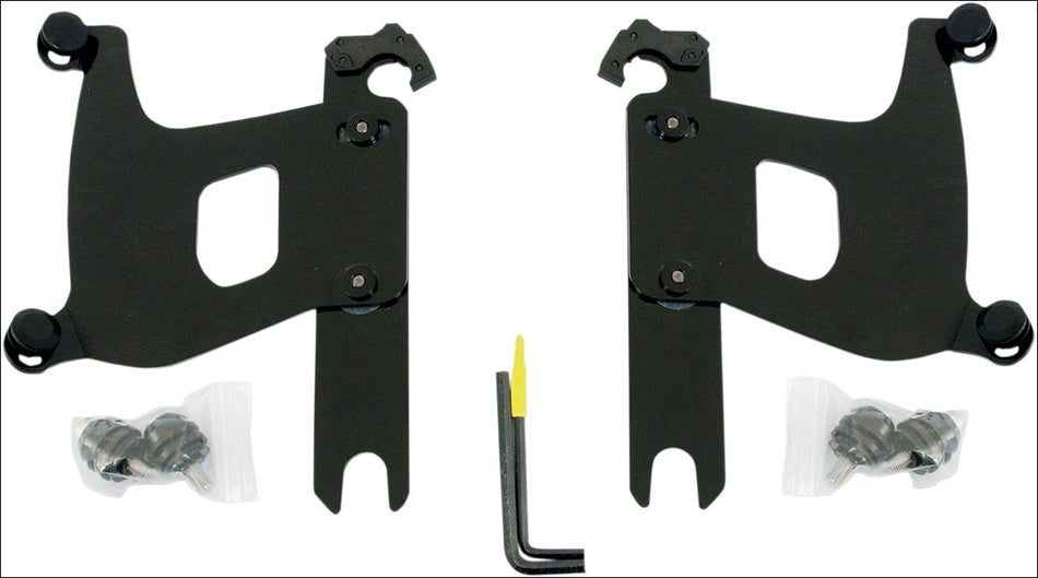 Memphis Shades Black Trigger Lock Mounting Kit Bullet Fairing Harley FLST/C/F