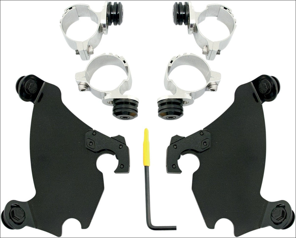 Memphis Shades Black Trigger-Lock Mount Gauntlet Fairing Harley XL 883C 1200C