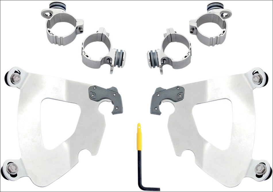 Memphis Shades Polished Trigger-Lock Mount Gauntlet Fairing Harley XL 48 1200X