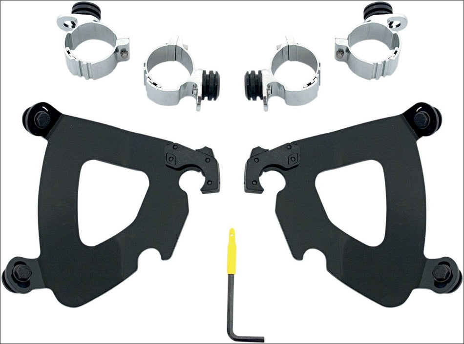 Memphis Shades Black Trigger-Lock Mount Gauntlet Fairing Harley XL 48 1200X