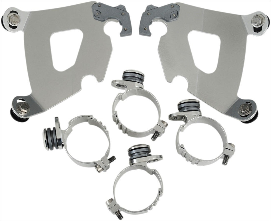 Memphis Shades Polished Trigger-Lock Mount Cafe Fairing Harley Dyna Models