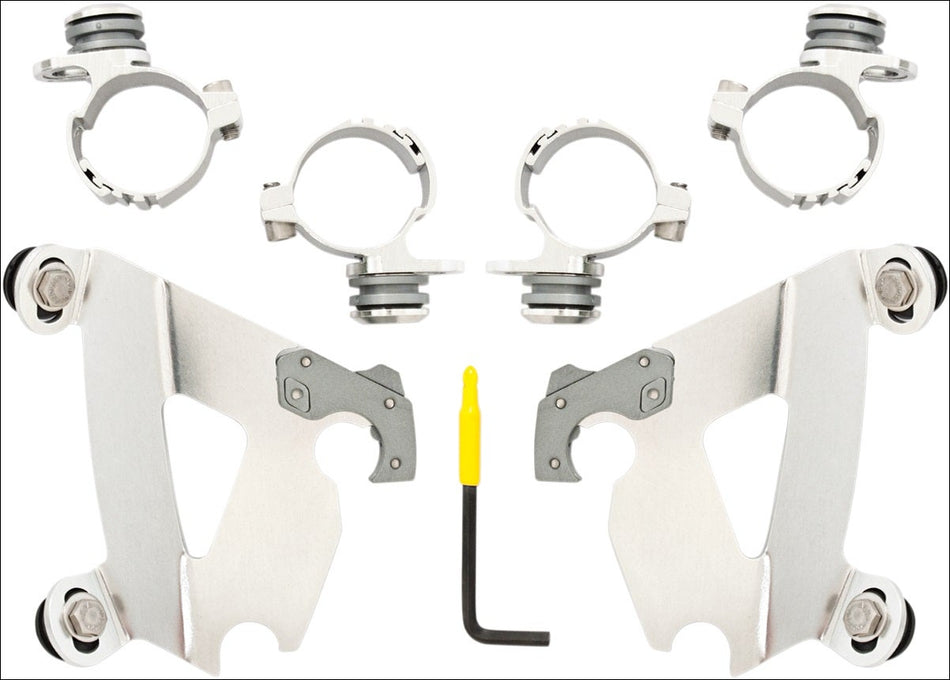 Memphis Shades Polished Trigger-Lock Mount Cafe Fairing Harley 883C 1200C 96-10