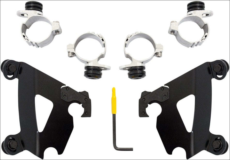 Memphis Shades Black Trigger-Lock Mount Cafe Fairing Harley 883C 1200C 96-10