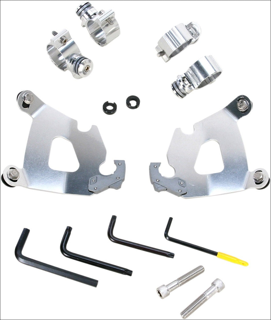 Memphis Shades Polished Trigger-Lock Mount Cafe Fairing Harley XL 48 1200X 10-15