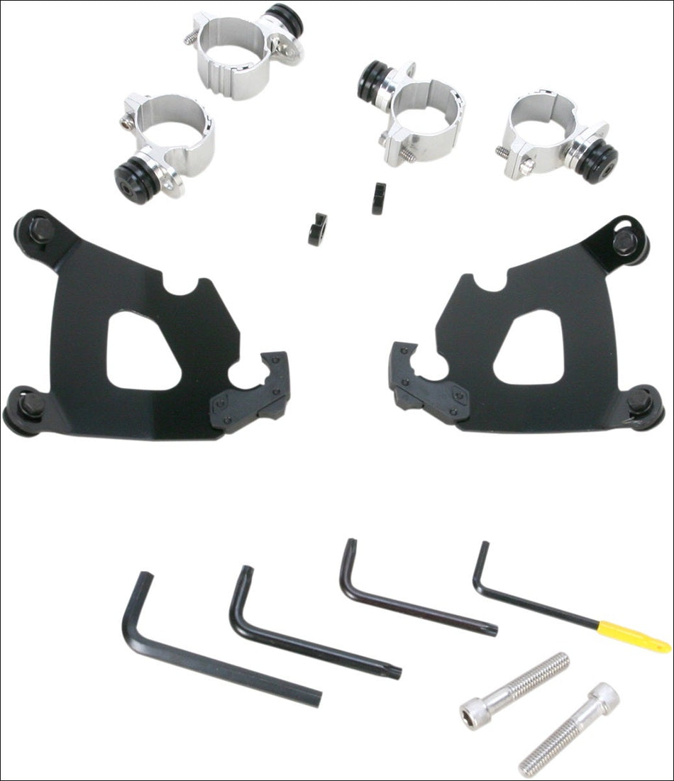 Memphis Shades Black Trigger-Lock Mount Cafe Fairing Harley XL 48 1200X 10-15