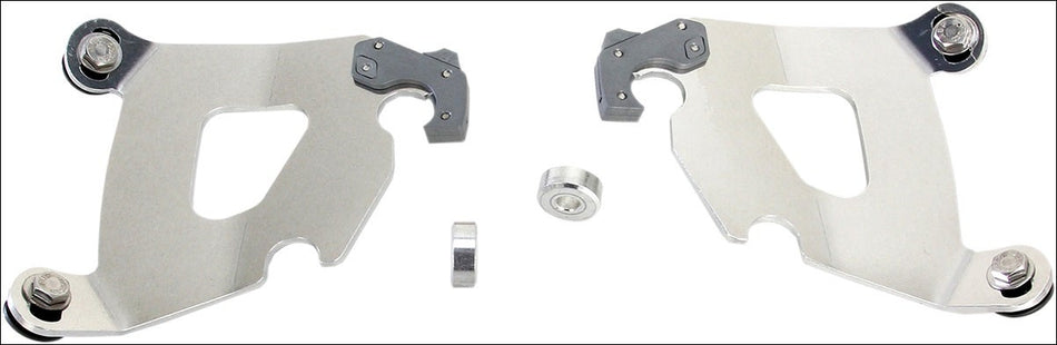 Memphis Shades Polished Plate Only Mounts Cafe Fairing Harley XL 1200C 11-15