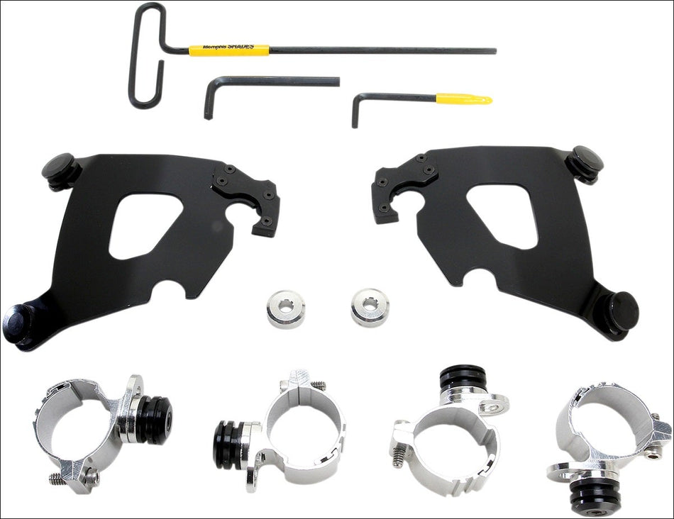 Memphis Shades Black Trigger-Lock Mount Cafe Fairing Harley XL 1200C 11-15
