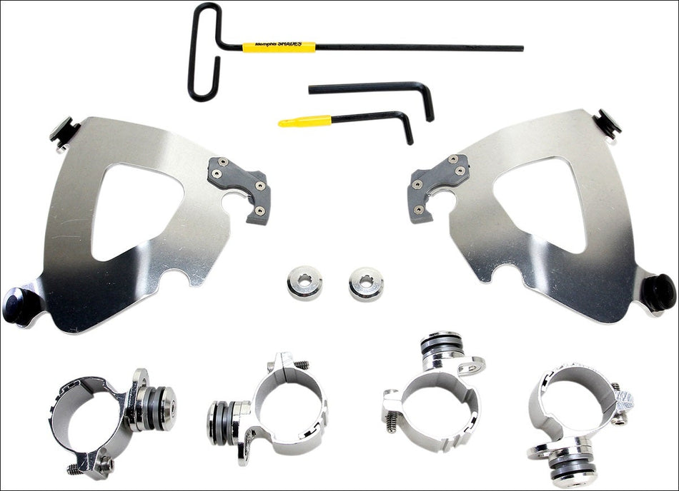 Memphis Shades Polished Trigger-Lock Mount Gauntlet Fairing Harley 1200C 11-15