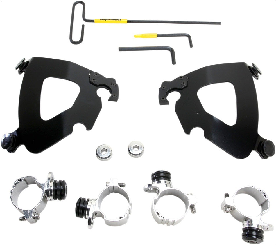 Memphis Shades Black Trigger-Lock Mount Gauntlet Fairing Harley XL 1200C 11-15