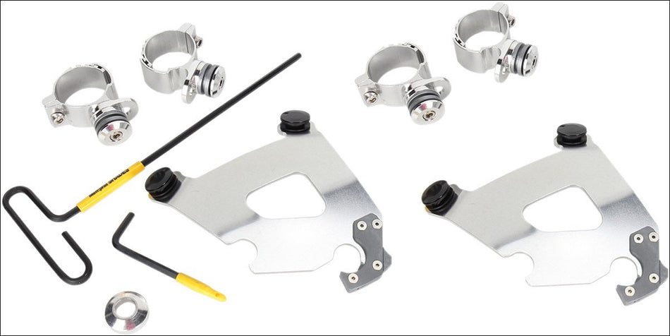 Memphis Shades Polished Trigger-Lock Mount Cafe Fairing Harley Sportster XL 883L