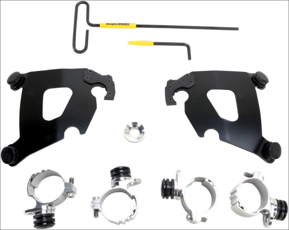 Memphis Shades Black Trigger-Lock Mount Cafe Fairing Harley Sportster XL 883L