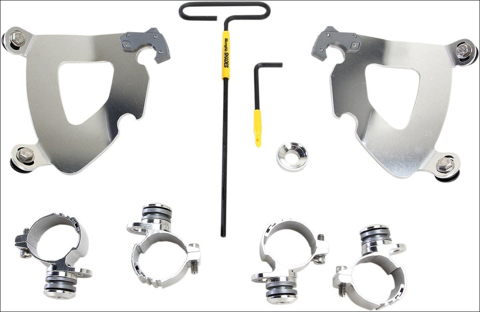Memphis Shades Polished Trigger-Lock Mount Gauntlet Fairing Harley XL 11-15 883L
